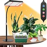 FRGROW Pflanzenlampe LED, UV-IR Vollspektrum Pflanzenlicht für Zimmerpflanzen, Pflanzenleuchte LED 200W, Vollspektrum Pflanzenlampe 208 LEDs, Wachstumslampe für Pflanzen, Daisy Chain Funktion Timer