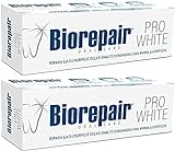 Biorepair:'Pro White' Whitening Toothpaste with microRepair - 2.5 Fluid Ounce (75ml) Tubes (Pack of 2) [ Italian Import ]