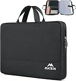 MATEIN Laptophülle 15,6 Zoll, Laptop Hülle Wasserdicht Laptoptasche Schutzhülle mit Griff, Laptop Sleeve Notebook PC Case für 15-15 6 Zoll HP Acer Chromebook Dell, Schwarz