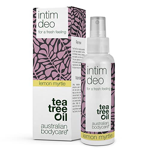 Intim Deo Geruchsblock | Teebaumöl + Lemon Myrtle | 100% vegan Intim Deo gegen unangenehmer Geruch und Irritation im Intimbereich, 100 ml