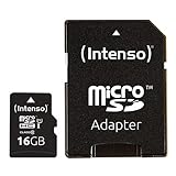 Micro-SDHC-16 GB UHS-Karte mit hoher Übertragungsgeschwindigkeit, ideal für die Speicherung von Fotos und Videos auf mobilen Geräten.