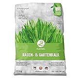 Plantura Premium Rasen- & Gartenkalk, 15 kg für 100-150 m², fein gekörnter kohlensaurer Kalk, gegen Moos im Rasen