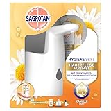 Sagrotan No-Touch Starter-Set – Sagrotan No-Touch Automatischer Seifenspender inkl. Nachfüller Kamille – 1 x 250 ml Handseife