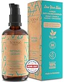 BIO Retinol Serum Hochdosiert • Die beste Retinolform (Retinal) + 7 Power Wirkstoffe = Hyaluron, Vitamin C, Niacinamid • Retinal Serum Vegan • Gegen Falten, Pickel und vergrößerten Poren • Made in DE
