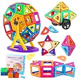 MXTIMWAN Magnetische Bausteine 84 Teile, Magnetspielzeug Magnete für Kinder, Magnetspielzeug Magneten für Geschenk ab 3 4 5 6 7 8 Jahre