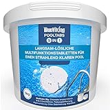 BlueViking Chlortabletten für Pool 5 in 1 - Hochwirksame Multitabs Pool 20g im 5kg Eimer - Chlor Pool Tabletten in EU Premium-Qualität - Einfache, Sichere und Effiziente Poolpflege