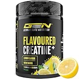 Flavoured Creatine Pulver - 550g - Creatin Monohydrat + L-Taurin - Mikronisiertes Kreatin mit Geschmack - Ohne Zucker & Top Löslichkeit - Vegan (Lemon)
