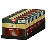 Jacobs Kaffeekapseln Espresso Intenso 10, Nespresso* kompatible Kapseln, Intensität 10/12, Intensiv & kraftvoll, 200 Stück (5 x 40 Getränke)