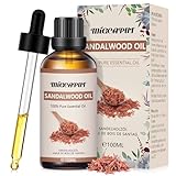 Migcaput Ätherische Öle Sandelholzöl 100 ml,100% Reine Natürliche, Ätherisches Aromatherapieöl von Erstklassige Qualität, Duftöle für Diffusor, Luftbefeuchter, Entspannen, Massage, Bad