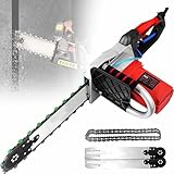Elektrische Wandsägen,Betonschneider 5800w/6500w - 6000U/min Betonkettensäge,Schnitttiefe 350Mm/480Mm,Mit 2 Diamantketten Und 2 Führungsschienen,480