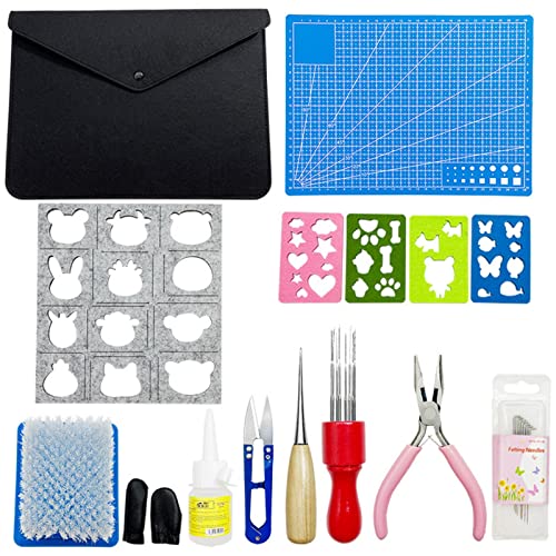 Ecoticfate Punch Needle Kits Adults Beginner | Complete Needle Filting Starter Set Adult Craft Kits,Wool Filting Supplies DIY Crafts for Adults and Kids