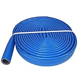 PE-Rohrisolierung Isolierschlauch 10 m Rolle x Ø 28 mm / 6 mm Isolierstärke Blau | Schutzschlauch Heizungsrohr Isolierung mit Schutzhaut | Rohr Dämmung Schlauch Rohrdämmung Warmwasserleitung Heizung