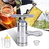 TsoLay Honigpresse, Tragbarer Mini-Honigschleuder, Edelstahl-Honigpresse Mit Filter, Effiziente Honig-Wachs-Trennung, Für Honig, Obst Und Lebensmittel, 19 X 19 X 6 cm