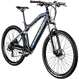 ZÜNDAPP Z898 E-Bike E Mountainbike 27,5 Zoll Pedelec 170-190 cm Hardtail MTB 24 Gang Elektro Fahräder Scheibenbremsen (dunkelblau, 48 cm)