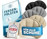 EDELFELD Unsichtbare Fersenpolster gegen Rutschen & Blasen [3 Paar] -DERMATEST SEHR GUT- Atmungsaktiver Fersenschutz aus Memory Foam - Schuheinlagen für zu große Schuhe - Hautfreundliche Fersenkissen