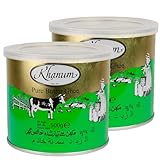 Khanum Reines Butterfett Ghee 2 x 500g – Hochwertiges Butterfett zum Braten, Kochen & Backen | Perfekt zum Frittieren, hoher Rauchpunkt, ohne Zusatzstoffe mit Kajal-Aufkleber