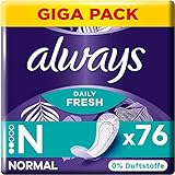 Always Dailies Fresh Slipeinlagen Damen Normal (76 Binden), Gigapack, ohne Duft