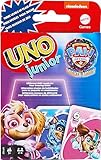 Mattel Games UNO Junior Paw Patrol: The Mighty Movie“ Kartenspiel für Kinder für Familienabende, mit 3 Schwierigkeitsstufen für 2 bis 4 Spieler, HPY62