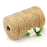 Abio Jute-Schnur 50m 2-3mm Jutegarn 50m Schnur reissfest 100% Natur Jute Kordel Deko Paketschnur Naturfaser Dekoration Verpackung Bindegarn Hanfschnur Spagat Hanfband Juteband (50m, Natur)