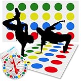 Twister Spiel für Kinder,Twister Für Kinder Und Erwachsene,Twister-Spiel mit Spielmatte,Geeignet Für Innen Kinder im Freien Fähigkeiten Spiele Garten Spiele Erwachsene Partei