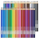 WISYOK Buntstift 48er set, Buntstifte Set mit 48 Farben, Sechseckige Farbstifte, Buntstifte Dicke, Holzstifte, Colored Pencils im Kartonetui, Buntstifte Schule für Schulanfänger