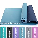 Core Balance TPE Yogamatte & Tragegurt, aus 6mm dickem Schaum, rutsch- und reissfest, umweltfreundliches Material, ideal für Pilates, geruchsneutrale Fitnessmatte, 183cm x 65cm x 6mm, 6 versch. Farben
