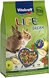 Vitakraft Life Dream, Zwergkaninchen Futter, mit Birne, mit Apfel, mit Hagebutte, unterstützt Verdauung und Zahnabrieb, ohne Zusatz von Zucker (1x 1,8kg)