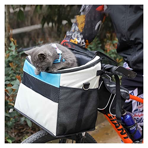 ZYHHDP Hundefahrradkorb Fahrradkörbe für Hunde Hunderadkorb, Fahrradbeutel mit Zwei Seitenstocktaschen for kleine Pet Cat Hundeträger -Fahrrad -Picknicktasche