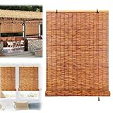 Bambusrollo Für Außenbereich Lichtfilter Schilf Vorhang 40x90cm 85x140cm 120x200cm 140x250cm 165x300cm Für Draußen/Innen/Dekorativ Bambus Rollo