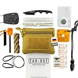 FAR-OUT® Essential Survival Kit – Hochwertiges Kleines Survival Kit in Molle Tasche - Outdoor Survival Ausrüstung & Überlebensausrüstung für Profis - Auch geeignet für Notfallrucksack oder Blackout