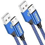 NIBIKIA Micro USB Kabel, [2Stück 3M] Nylon Micro USB Ladekabel Schnellladekabel High Speed Handy Datenkabel für Samsung S7 S6 S5 j7 j5 j3 Tablet Huawei Sony HTC Motorola Nexus LG PS4