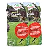 Verdurmax 2 x 15 kg Garten- und Rasenkalk - Moos & Unkraut entfernen - pH-Wert Optimierung - Kalkdünger mit Magnesium für sattes Grün - Verbessert Nährstoffaufnahme von Gras und Pflanzen