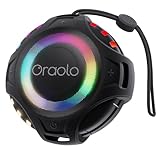oraolo Bluetooth Lautsprecher mit Licht, Bluetooth 6 Musikbox, Tragbarer Lautsprecher, IPX5 Wasserdicht, 8H Spielzeit Unterstützt TF/USB, Speaker Kabellos Musikbox für Zuhause Radfahren