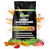 Greenyp Herbstrasendünger Langzeit (20kg / 600m²) I mit 90 Tage Langzeitwirkung + extra Kalium I macht den Rasen Winterfest & Tiefgrün I Herbstdünger Rasen Rasendünger Herbst