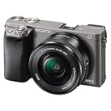 Sony Alpha 6000 Systemkamera (24 Megapixel, 7,6 cm (3') LCD-Display, Exmor APS-C Sensor, High Speed Hybrid AF) inkl. SEL-P1650 Objektiv graphit-grau