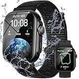 Parsonver Smartwatch für Damen Herren mit Telefonfunktion, Fitnessuhr mit GPS, 30M Schwimmend Wasserdicht, 1,85' Uhren mit 100+ Sportarten, Herzfrequenz, Schlafen, Smart Watch für Android & iOS