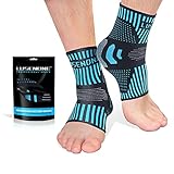 Professionelle Sprunggelenkbandage 2 Stück, Atmungsaktive Knöchelbandage für Damen/Männer Kompressionssocken Fußbandage für Plantarfasziitis, Arthritis, Verstauchte Knöchel, Achillessehne,Sport