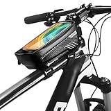 Auauraintt Fahrradtasche Rahmen,Wasserdicht Fahrrad Rahmentasche,Fahrrad Lenkertasche, wasserdicht & reflektierend mit TPU Touchschirm für Smartphone bis zu 6.7 Zoll