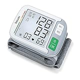Beurer BC 51 Handgelenk-Blutdruckmessgerät, klinisch validiert, Positionierungsanzeige, XL-Display, farbiger Risiko-Indikator, Arrhythmie-Erkennung, 2 x 120 Speicherplätze
