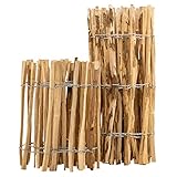 BooGardi Staketenzaun · 14 Größen · 90cm hoch · 5m lang · Lattenabstand 3-5cm · Kastanienzaun aus Haselnuss · Gartenzaun Holz · Jägerzaun Holzzaun · Bauernzaun