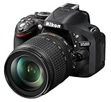 Nikon D5200 SLR-Digitalkamera (24,1 Megapixel, 7,6 cm (3 Zoll) TFT-Display, Full HD, HDMI) Kit inkl. AF-S DX 18-105 mm VR Objektiv schwarz