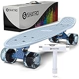 Skatro - Mini-Cruiser-Skateboard. 22 Zoll Kunststoff-Board im Retro-Stil, komplett mit
