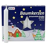 OLShop AG 2er Pack Baumkerzen weiß ca. 13 x 105 mm (2 x 20 Stück) Weihnachtskerzen, Christbaumkerzen, Pyramidenkerzen