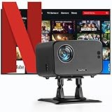 [Netflix-zertifizierter & Autofokus] XuanPad Beamer 1080P Mini Beamer mit WiFi & Bluetooth Projektor mit 210° drehbarer Stand, Automatische Trapezkorrektur, Staubfilter & Wärmeableitungssystem
