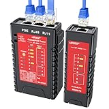 NOYAFA NF-468S Netzwerk Kabel Tester, Kabel Mapper, POE Tester -RJ45/RJ11/CAT5/CAT6/CAT5E/CAT6A, Telefonleitung CAT3