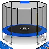 KESSER® Trampolin Outdoor Ø 305cm Komplettset mit Sicherheitsnetz, Leiter, Randabdeckung & Zubehör | Kindertrampolin Gartentrampolin Belastbarkeit 150 kg