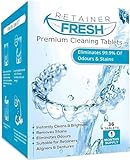 Retainer Reinigungstabletten – 36 Tabletten Retainer frisch, – Retainer Reiniger Tablette, Mundschutz, Zahnprothesen, Zahnersatz