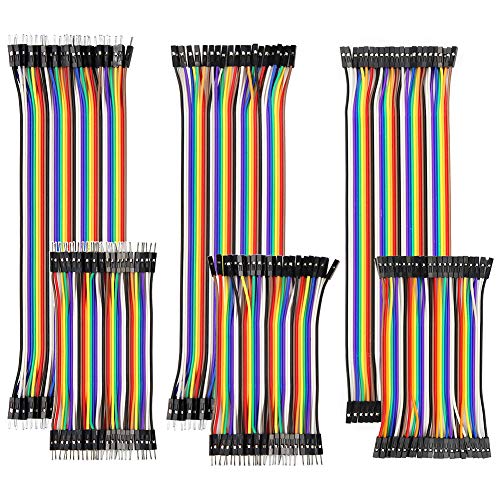 YXPCARS 240 Stück Jumper Kabel Kit 10cm and 20cm Male zu Female, Male zu Male, Female zu Female Jumper Wires Steckbrett für Arduino