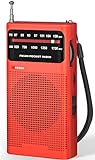 Tendak Taschenradio Batteriebetriebenes FM AM Radio Klein mit Großartiger Empfang, Lautem Lautsprecher, Kopfhöreranschluss, Kleines Radio mit AA-Batterie Betrieben