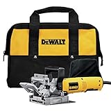 DeWalt Lamellodübelfräse (600 Watt, max. Fräser-ø 100 mm, max. Frästiefe 20 mm, inkl. Absaugadapter, Spänefangsack, 4 mm HM-Nutfräser, Transportkoffer und Montagewerkzeug) DW682K